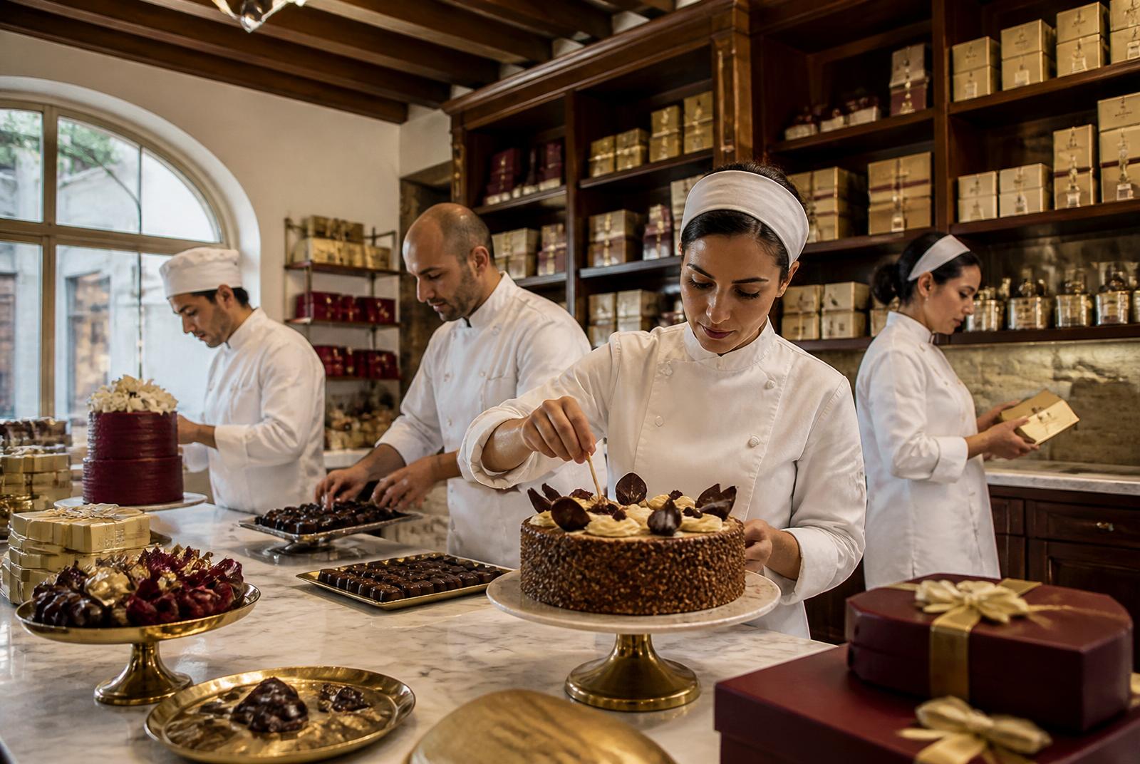 Inside The Caesar family patisserie in Baisour, Aley